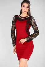 Load image into Gallery viewer, Neck Accessory Red Dress
