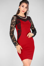 Load image into Gallery viewer, Neck Accessory Red Dress
