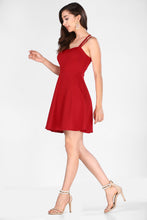 Load image into Gallery viewer, Women&#39;s Strappy Red Dress
