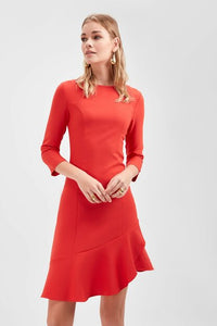 Women's Slit Red Dress