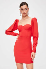 Load image into Gallery viewer, Women&#39;s Red Short Dress
