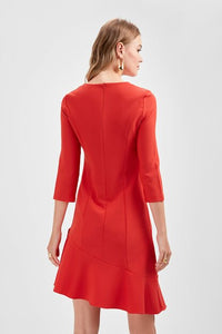 Women's Slit Red Dress