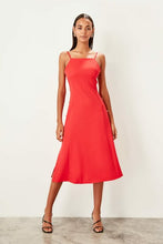 Load image into Gallery viewer, Women&#39;s Button Red Dress
