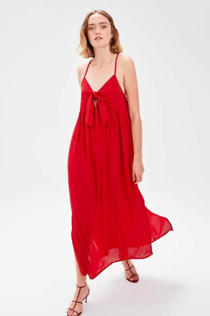 Women's Lined Red Dress