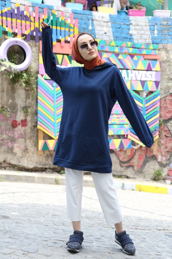 Women's Hooded Printed Sports Tunic