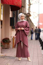 Load image into Gallery viewer, Women&#39;s Dusty Rose Modest Tunic &amp; Pants Set
