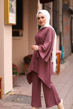 Load image into Gallery viewer, Women&#39;s Dusty Rose Modest Tunic &amp; Pants Set
